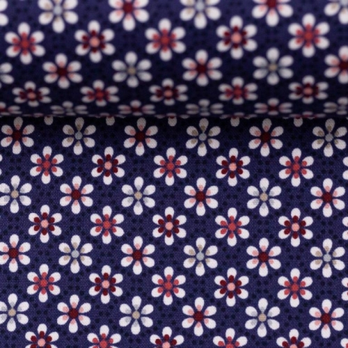 Baumwolle | JULIA Blumen | lila rosa